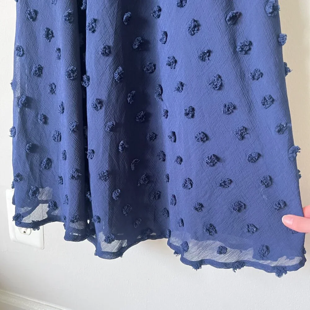 Anthropologie Eri + Ali Michaela Textured Dot Dress Size 8 - Picture 6 of 13